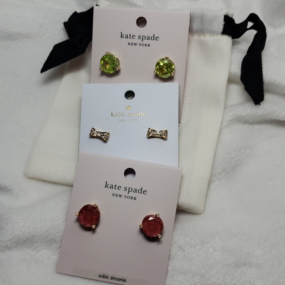Kate Spade Cubic Zirconia and Bow Earrings - Picture 9 of 10